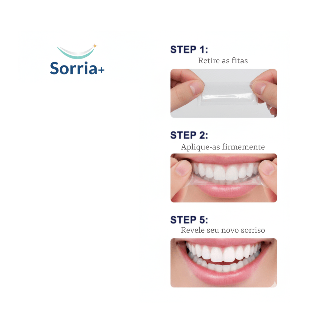 Sorria+ - Box com 7/14 pares de tiras branqueadoras